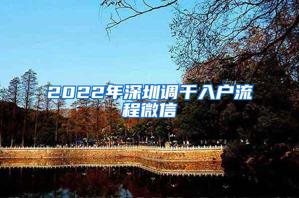 2022年深圳调干入户流程微信