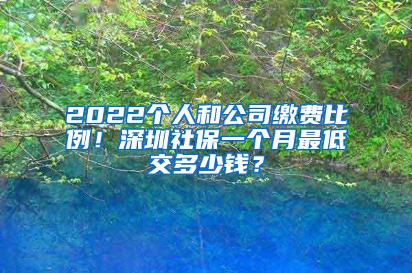 2022个人和公司缴费比例！深圳社保一个月最低交多少钱？