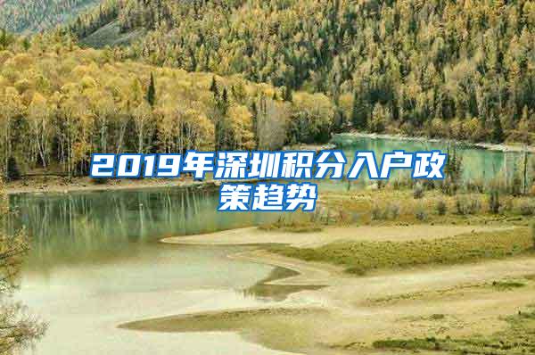 2019年深圳积分入户政策趋势