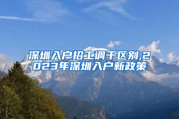 深圳入户招工调干区别,2023年深圳入户新政策