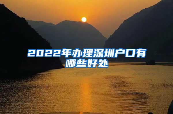 2022年办理深圳户口有哪些好处