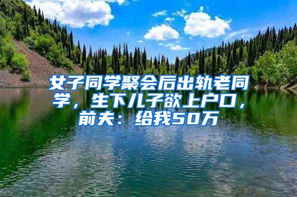 女子同学聚会后出轨老同学，生下儿子欲上户口，前夫：给我50万