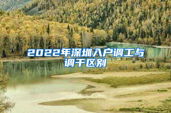 2022年深圳入户调工与调干区别