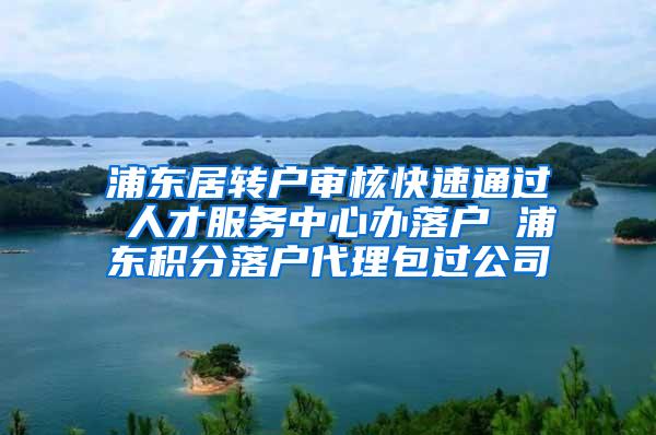 浦东居转户审核快速通过 人才服务中心办落户 浦东积分落户代理包过公司