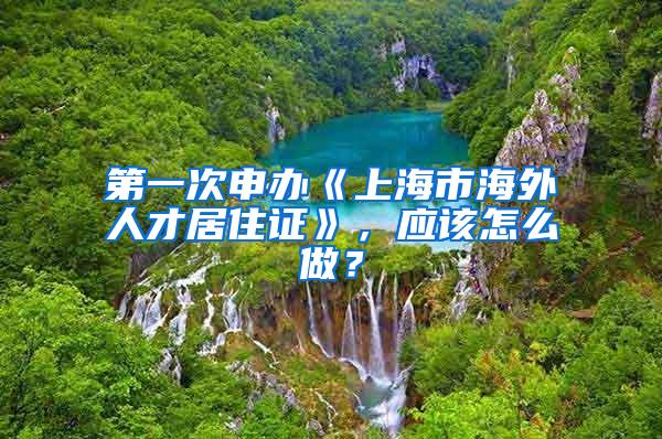 第一次申办《上海市海外人才居住证》，应该怎么做？