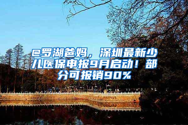 @罗湖爸妈，深圳最新少儿医保申报9月启动！部分可报销90%