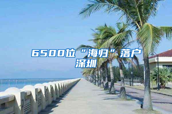 6500位“海归”落户深圳