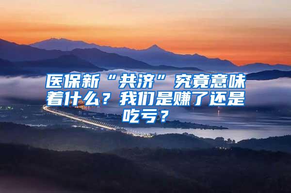 医保新“共济”究竟意味着什么？我们是赚了还是吃亏？