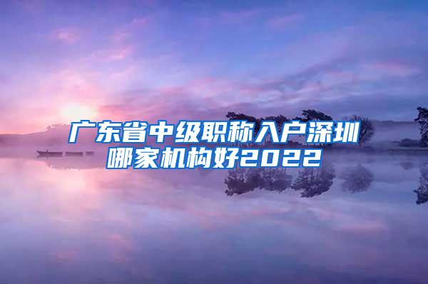 广东省中级职称入户深圳哪家机构好2022