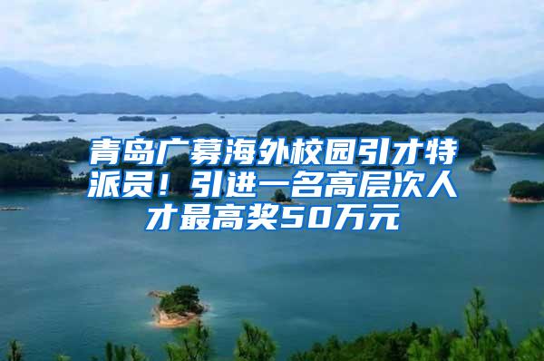 青岛广募海外校园引才特派员！引进一名高层次人才最高奖50万元