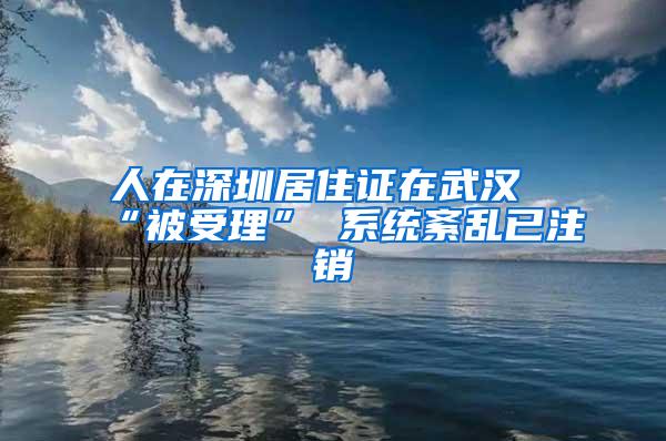 人在深圳居住证在武汉“被受理” 系统紊乱已注销