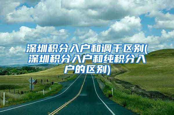 深圳积分入户和调干区别(深圳积分入户和纯积分入户的区别)