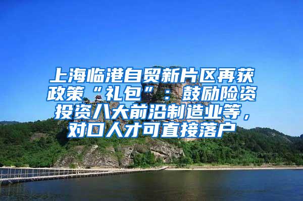 上海临港自贸新片区再获政策“礼包”：鼓励险资投资八大前沿制造业等，对口人才可直接落户