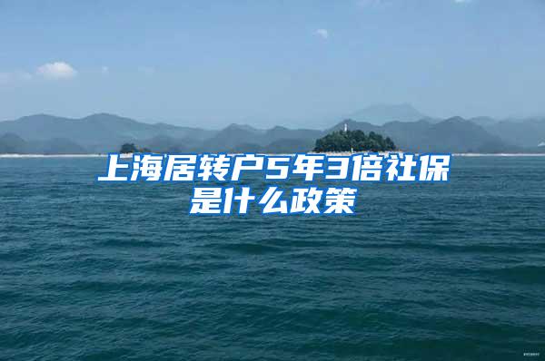 上海居转户5年3倍社保是什么政策