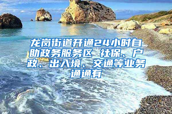 龙岗街道开通24小时自助政务服务区 社保、户政、出入境、交通等业务通通有