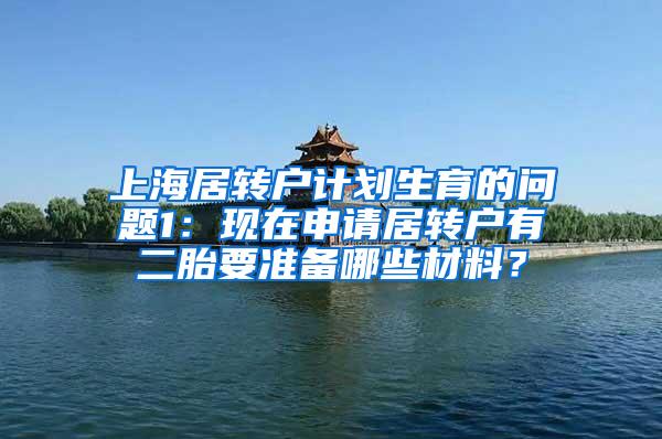 上海居转户计划生育的问题1：现在申请居转户有二胎要准备哪些材料？