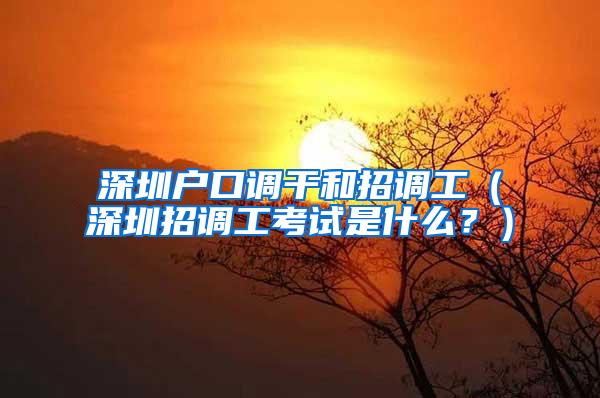 深圳户口调干和招调工（深圳招调工考试是什么？）