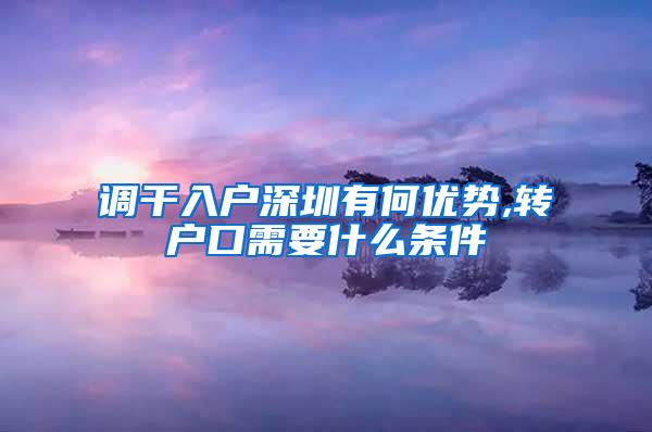 调干入户深圳有何优势,转户口需要什么条件