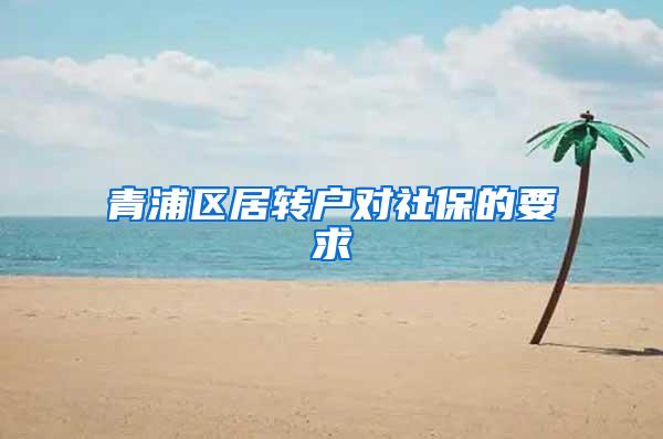 青浦区居转户对社保的要求