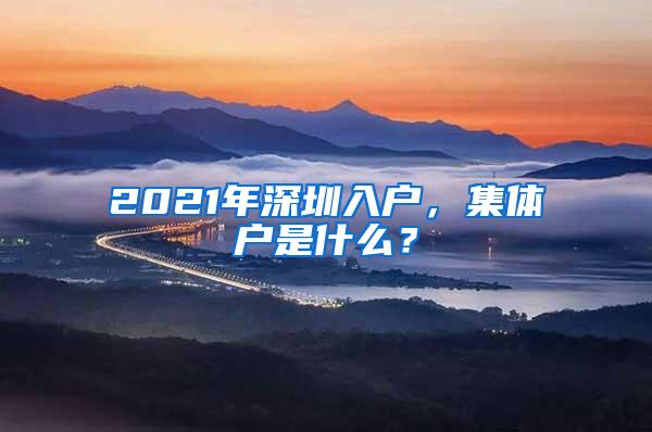 2021年深圳入户，集体户是什么？