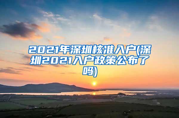 2021年深圳核准入户(深圳2021入户政策公布了吗)