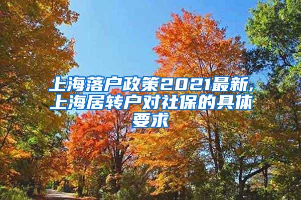 上海落户政策2021最新,上海居转户对社保的具体要求