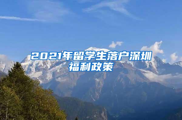 2021年留学生落户深圳福利政策