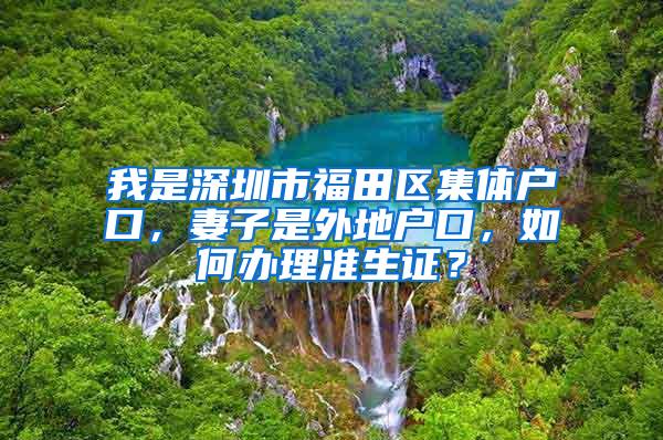 我是深圳市福田区集体户口，妻子是外地户口，如何办理准生证？