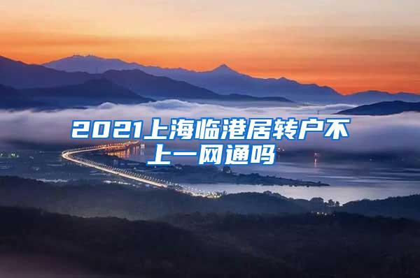 2021上海临港居转户不上一网通吗