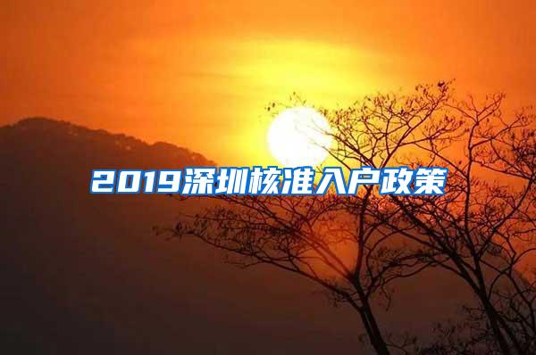 2019深圳核准入户政策