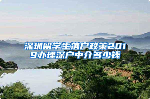 深圳留学生落户政策2019办理深户中介多少钱