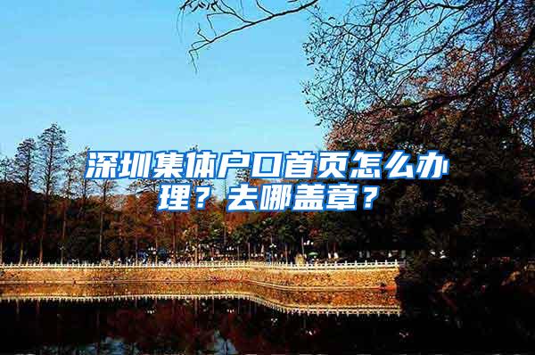 深圳集体户口首页怎么办理？去哪盖章？