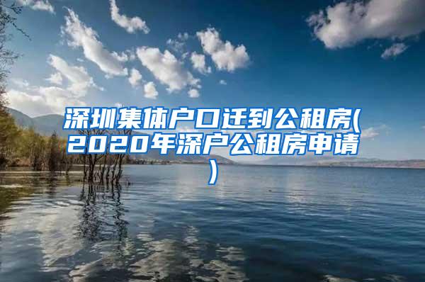 深圳集体户口迁到公租房(2020年深户公租房申请)