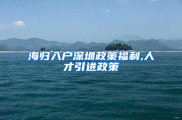 海归入户深圳政策福利,人才引进政策