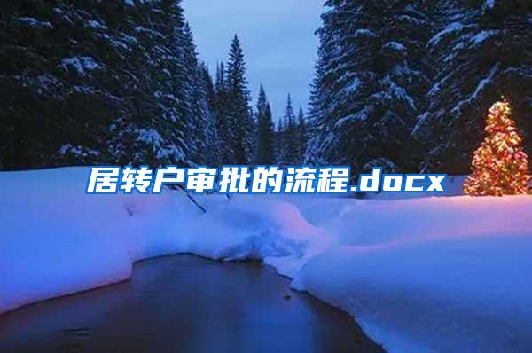 居转户审批的流程.docx