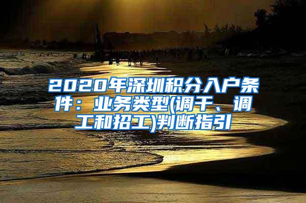 2020年深圳积分入户条件：业务类型(调干、调工和招工)判断指引