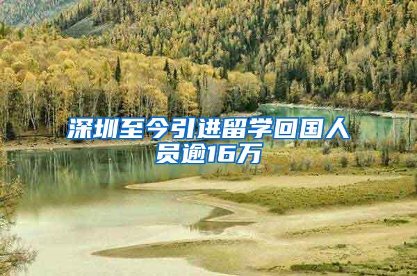 深圳至今引进留学回国人员逾16万