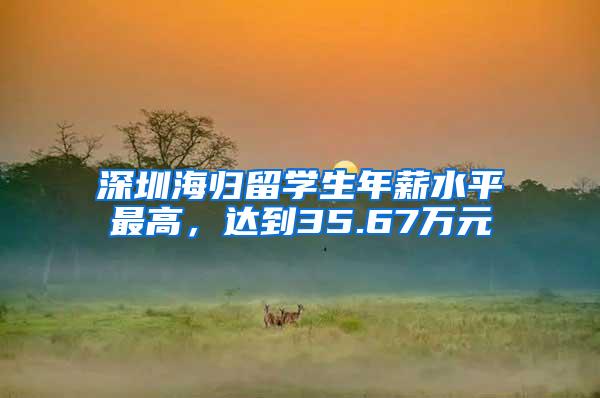 深圳海归留学生年薪水平最高，达到35.67万元