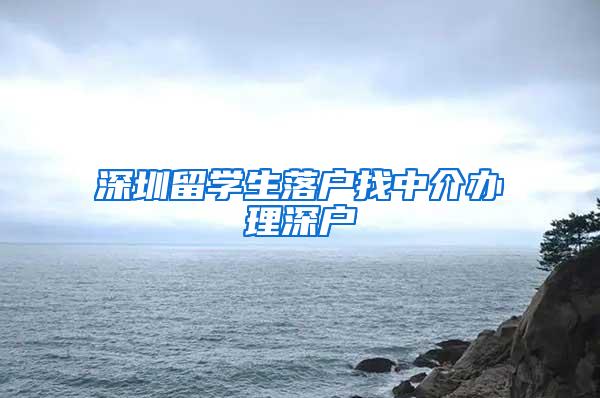 深圳留学生落户找中介办理深户