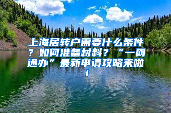 上海居转户需要什么条件？如何准备材料？“一网通办”最新申请攻略来啦！