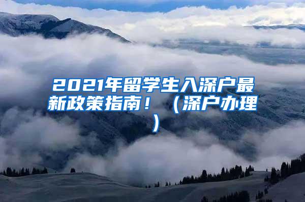 2021年留学生入深户最新政策指南！（深户办理）