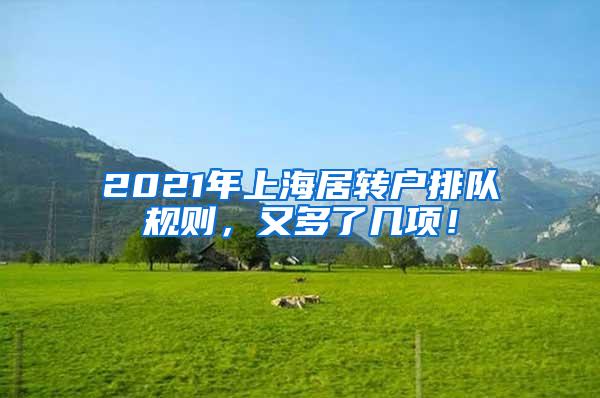 2021年上海居转户排队规则，又多了几项！