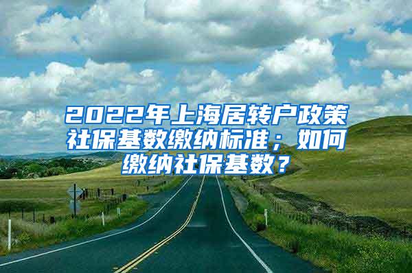 2022年上海居转户政策社保基数缴纳标准；如何缴纳社保基数？