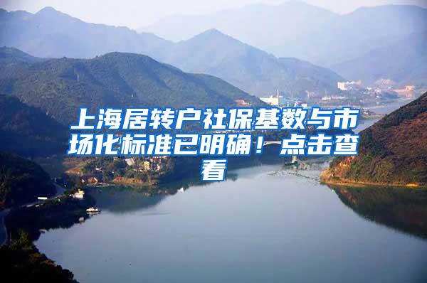 上海居转户社保基数与市场化标准已明确！点击查看