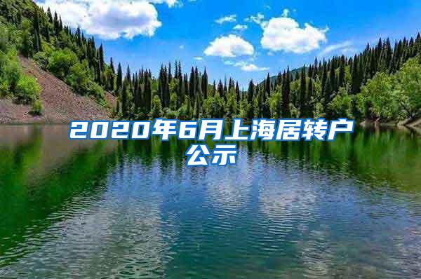 2020年6月上海居转户公示