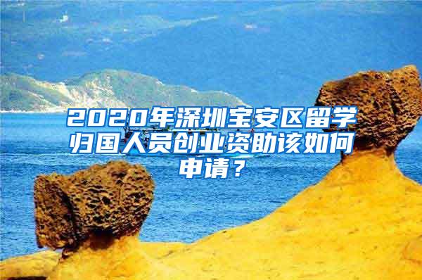 2020年深圳宝安区留学归国人员创业资助该如何申请？