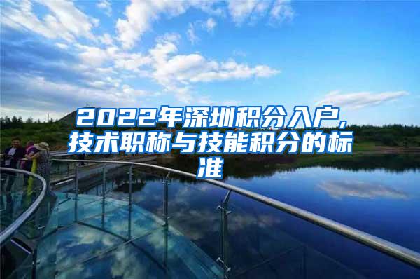 2022年深圳积分入户,技术职称与技能积分的标准