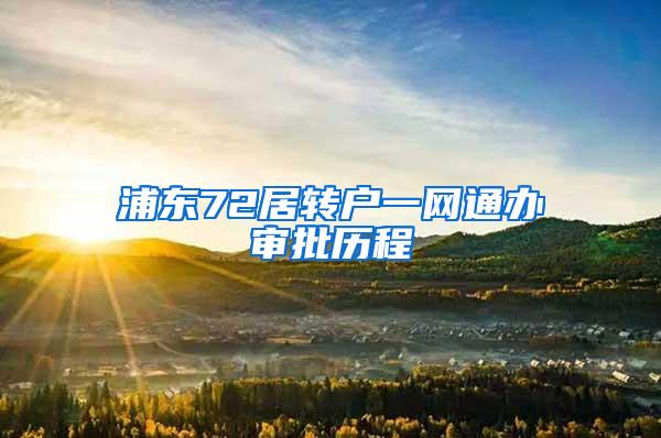 浦东72居转户一网通办审批历程