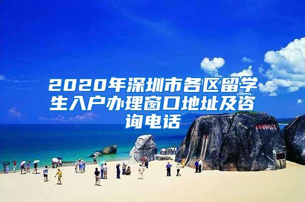 2020年深圳市各区留学生入户办理窗口地址及咨询电话