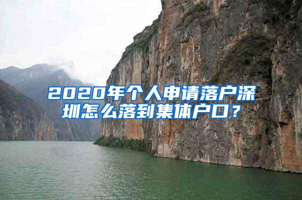 2020年个人申请落户深圳怎么落到集体户口？